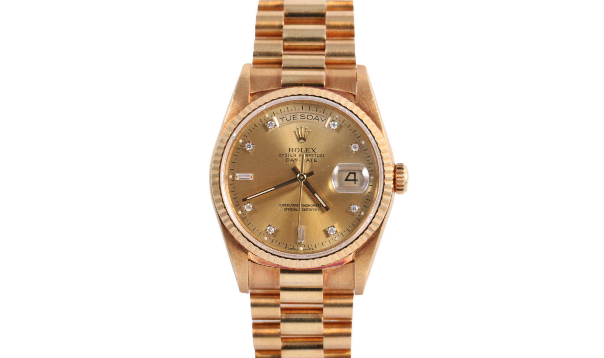 1991 Rolex Day-Date 36mm - 18238A (Factory Champagne Diamond)