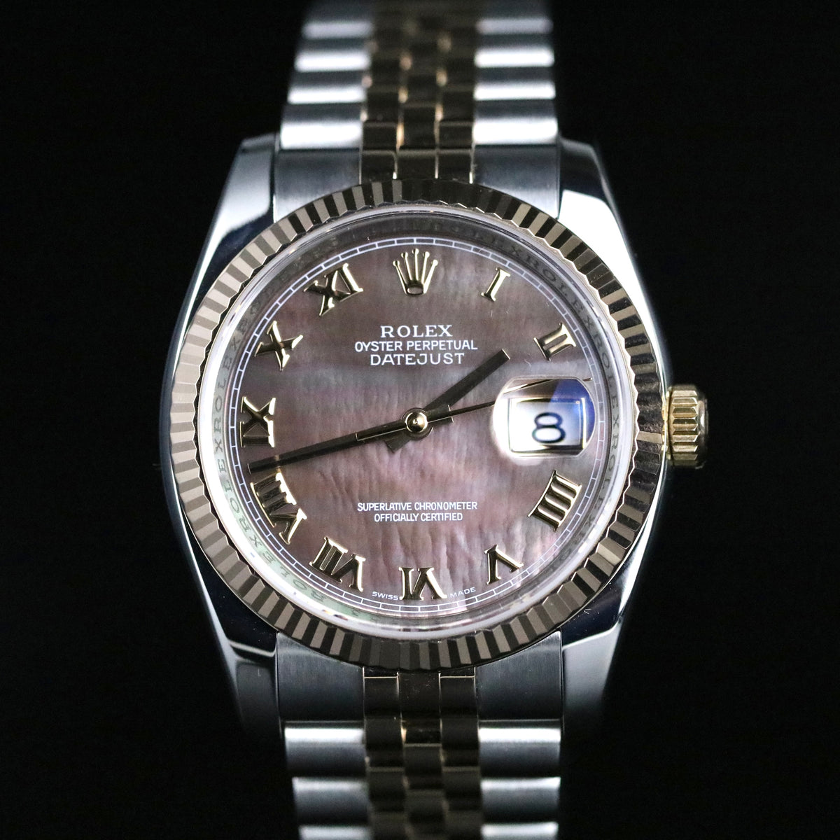 2005 Rolex 116231 Datejust 36mm Factory MOP Dial with RSC