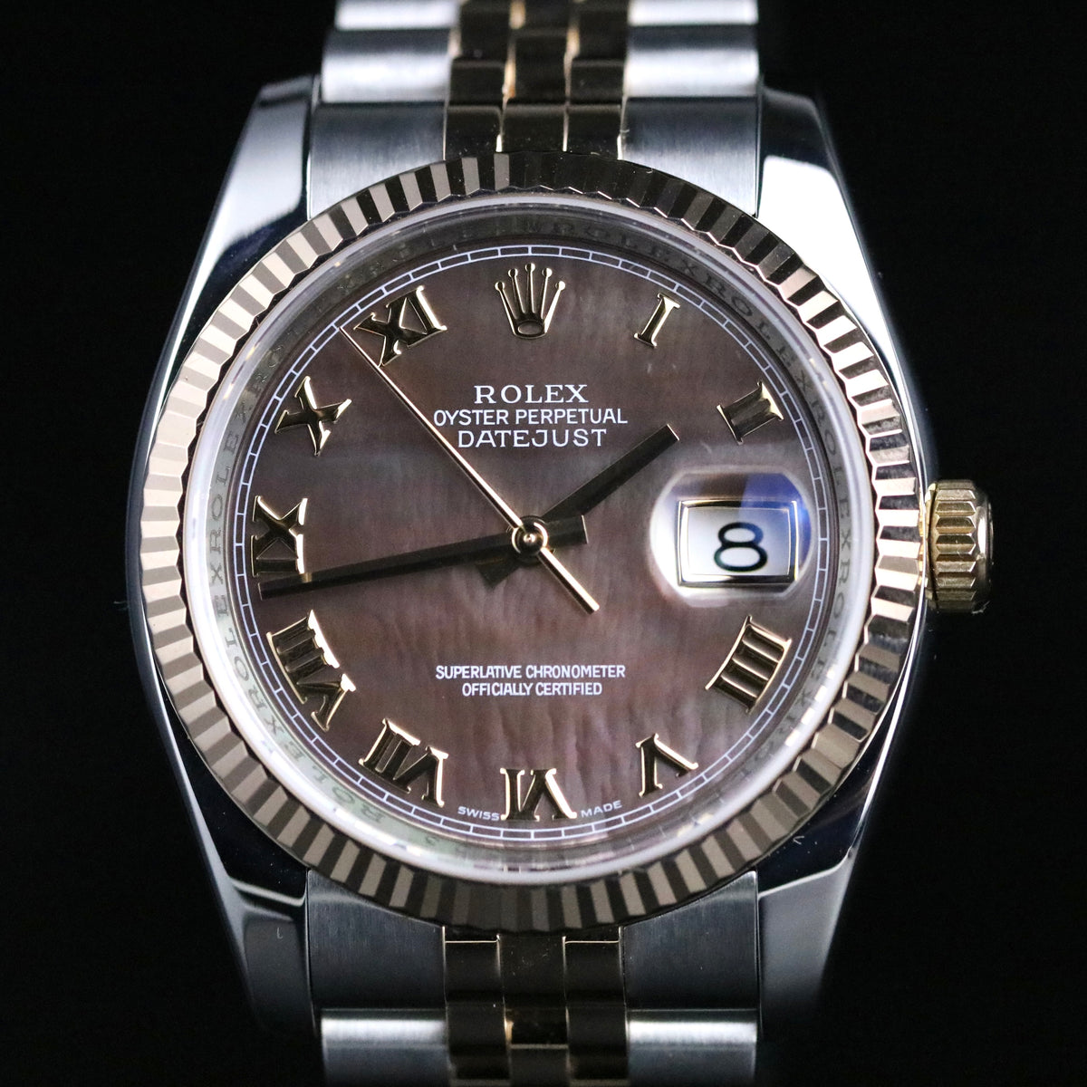 2005 Rolex 116231 Datejust 36mm Factory MOP Dial with RSC