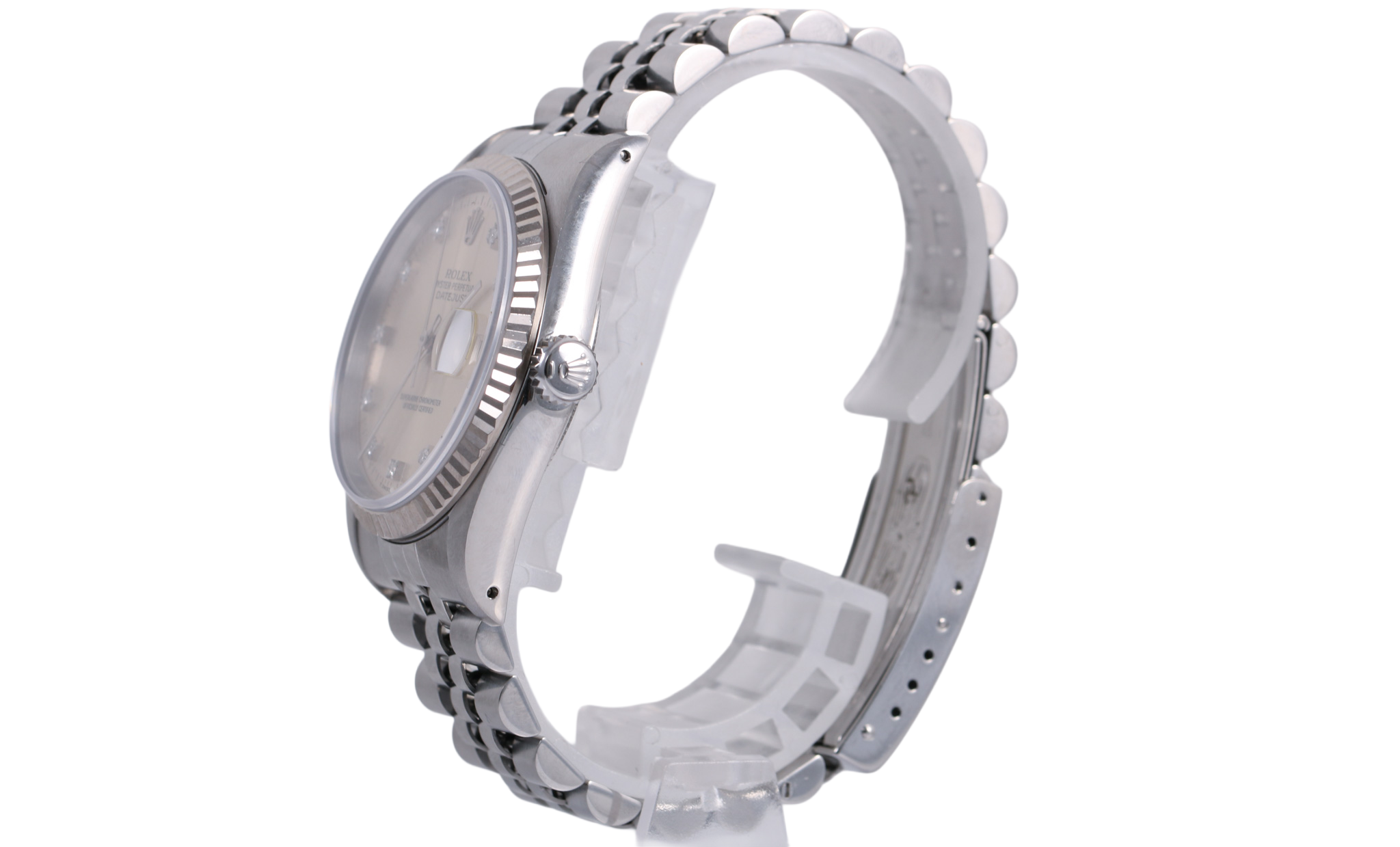 1990 Rolex Datejust 36mm - 16234 (Factory Silver Diamond)