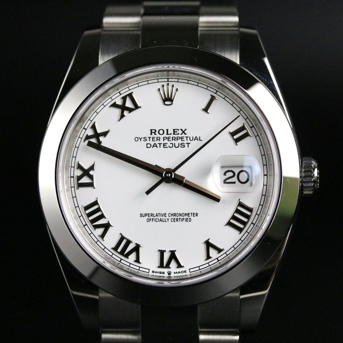 UNWORN 2023 Rolex 126300 Datejust 41mm White Roman Dial with Box & Papers