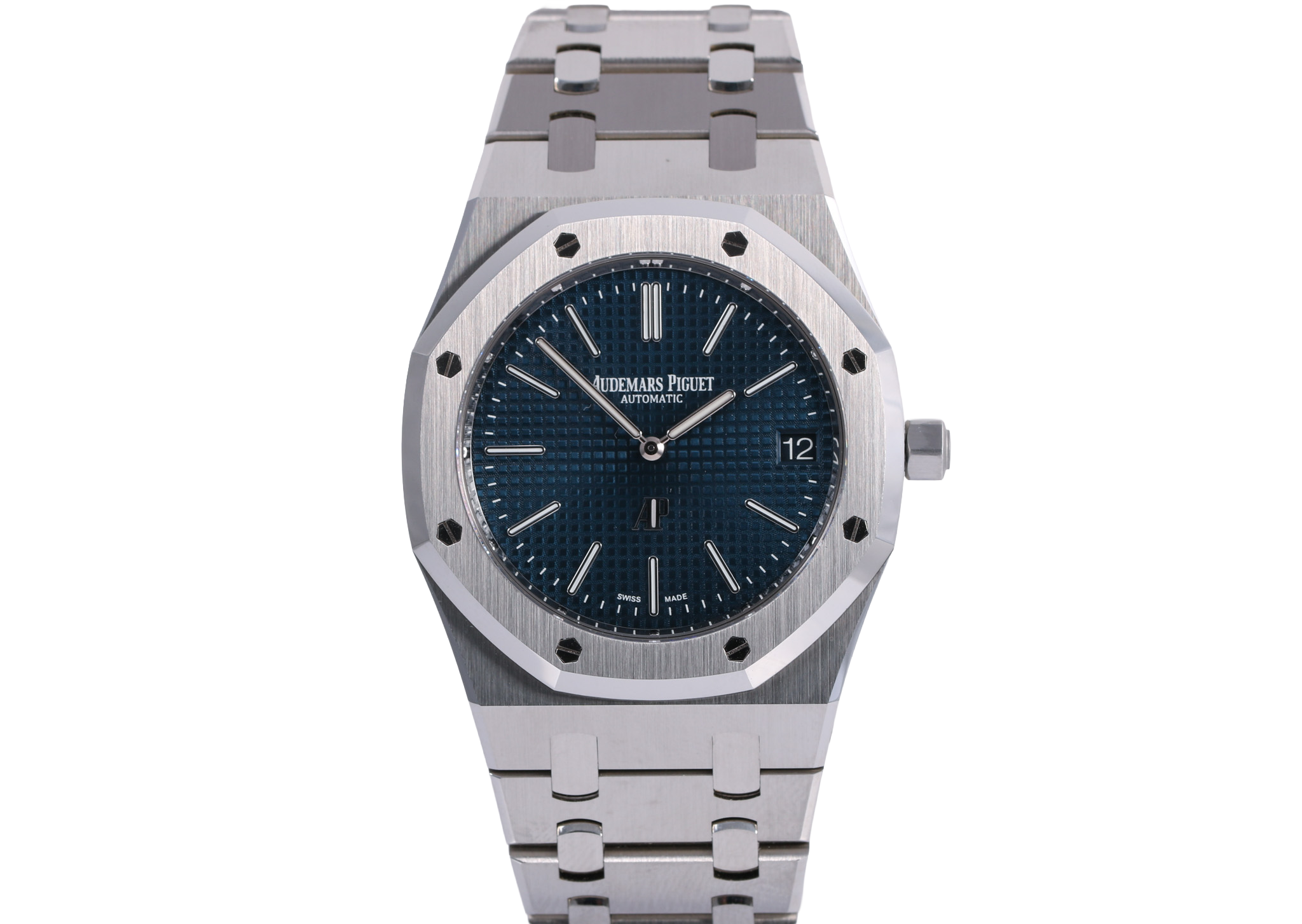 UNPOLISHED MINT Condition 2022 Audemars Piguet Royal Oak "Jumbo" Extra-Thin 50th Anniversary Edition 39mm - 16202ST.OO.1240ST.01 (Blue)