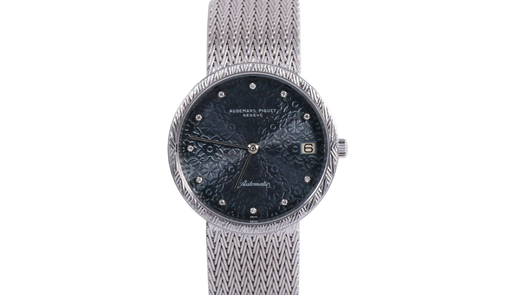 1950s Audemars Piguet Cobra 34mm (Factory Blue Floral Tapisserie Diamond)