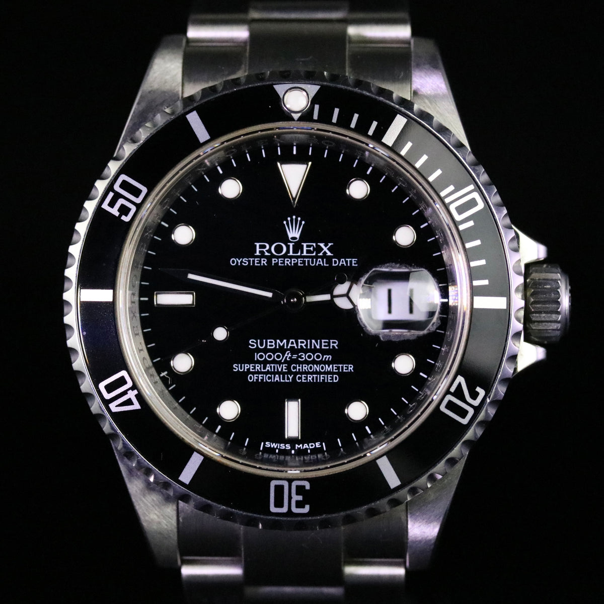 2008 Rolex 16610 Submariner Engraved Rehaut with Box & RSC