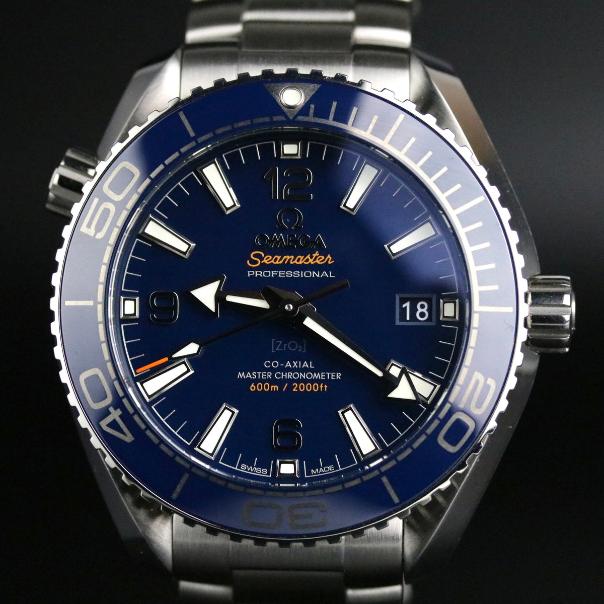 OMEGA 215.30.40.20.03.001 Seamaster Planet Ocean 600 Co-Axial Master with Box & Papers