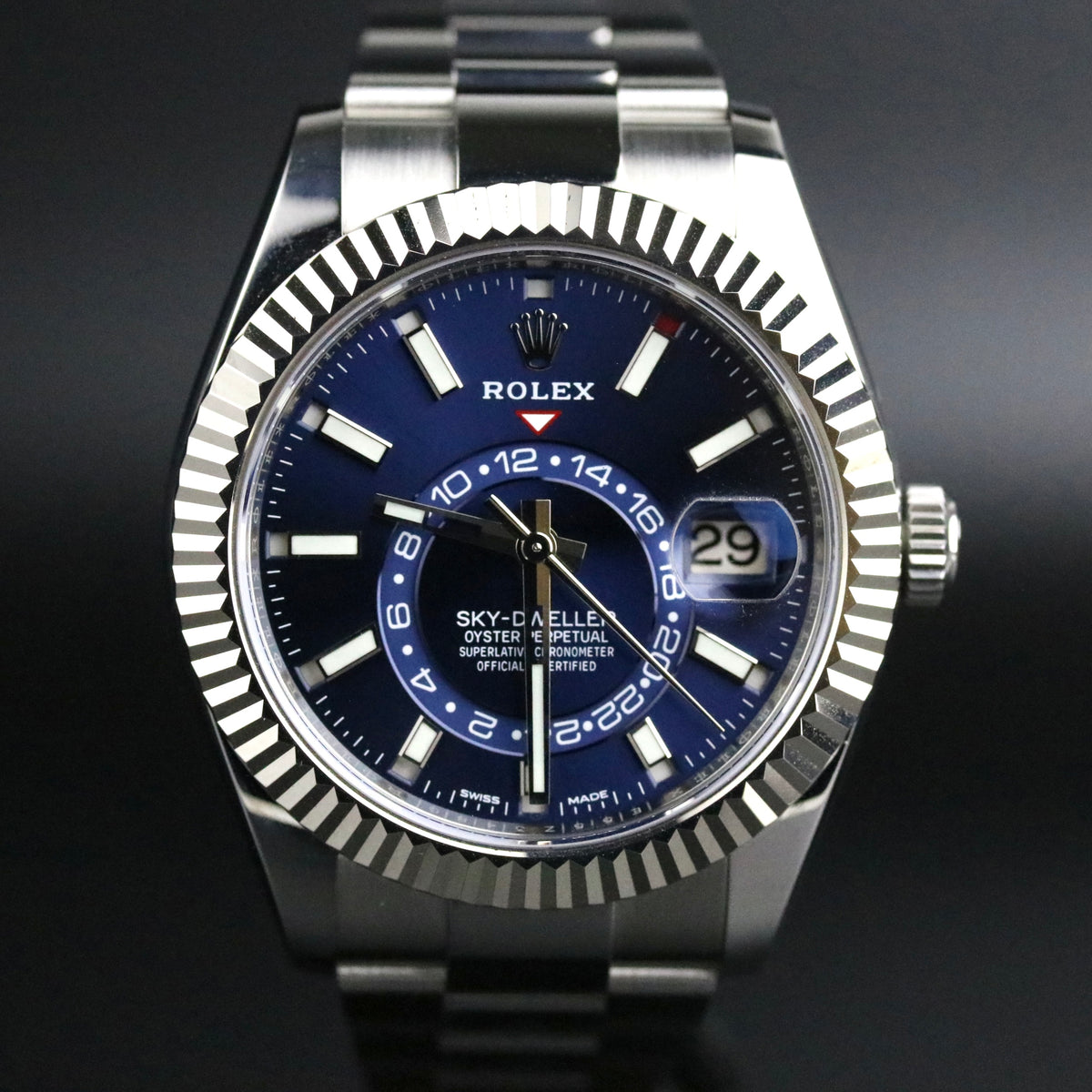 2019 Rolex 326934 Sky-Dweller Blue Dial with Box & Papers