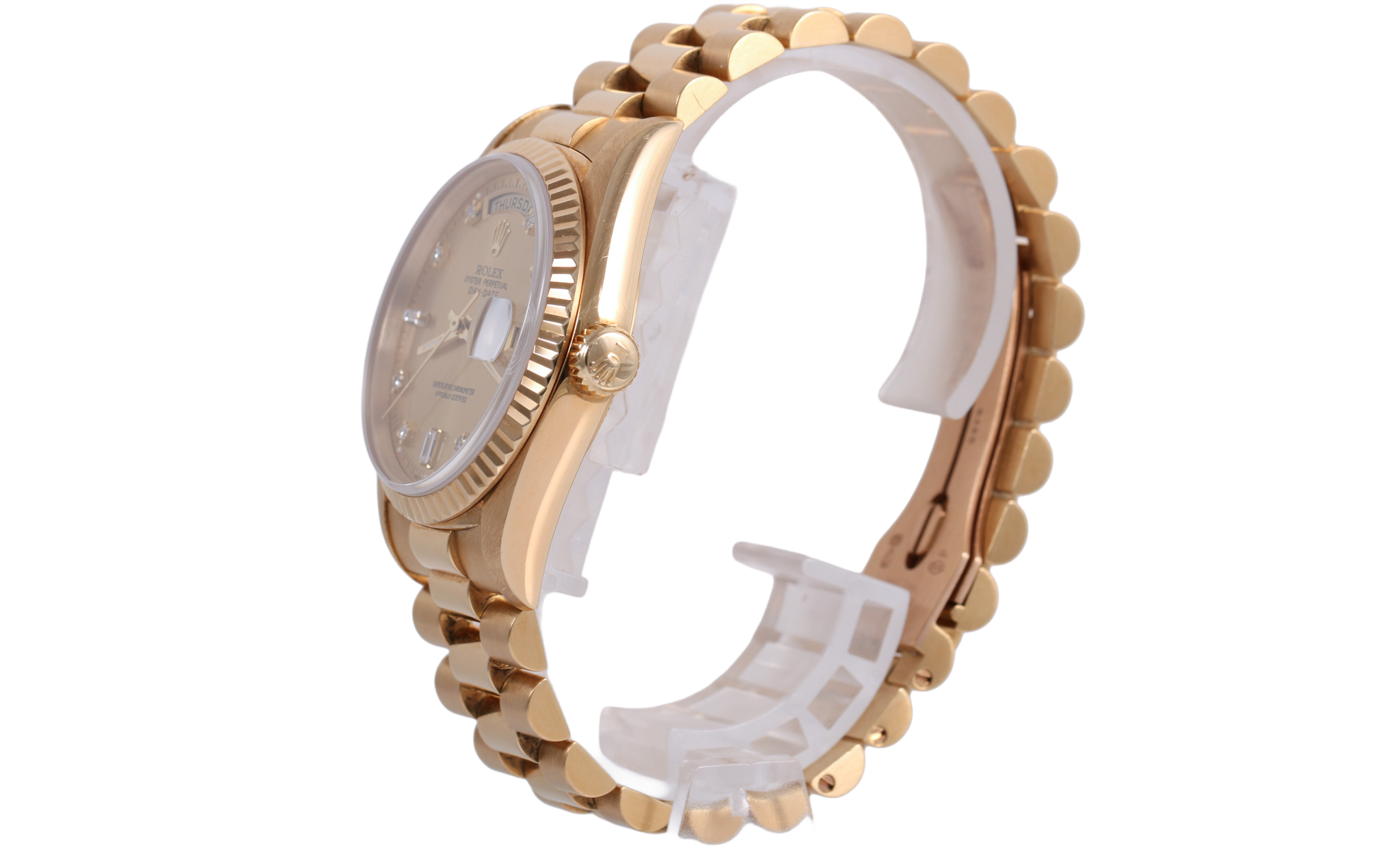 1990 Rolex Day-Date 36mm - 18238 (Factory Champage Diamond)