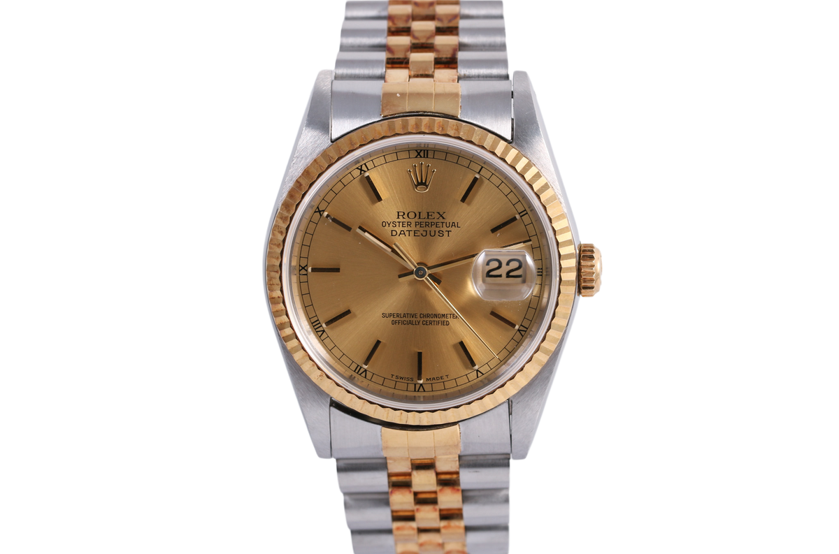 UNPOLISHED 1991 Rolex Datejust 36mm - 16233 (Champagne)