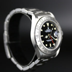 1991 ROLEX 16570 Explorer II Black Cream Patina with Service Hands