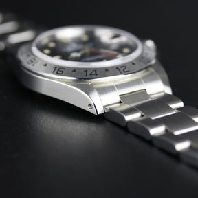 1991 ROLEX 16570 Explorer II Black Cream Patina with Service Hands