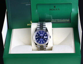 UNWORN ROLEX 126334 Datejust 41mm Blue Motif Dial with Box & Papers