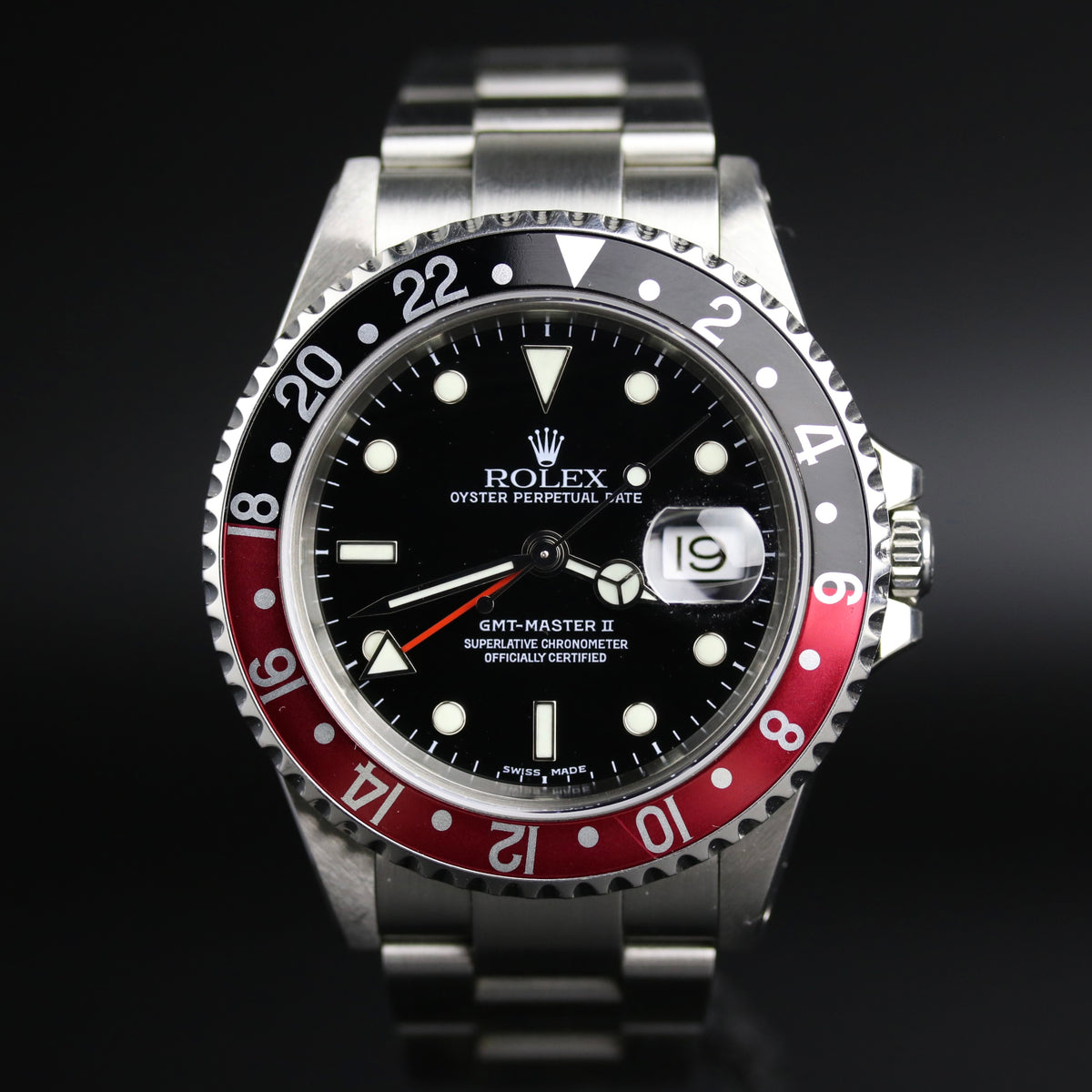 2002 Rolex 16710 GMT-MASTER II Coke Bezel with Box & Papers