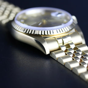 1990 Rolex 16238 Datejust 36mm 18K Yellow Gold Factory Diamond Dial