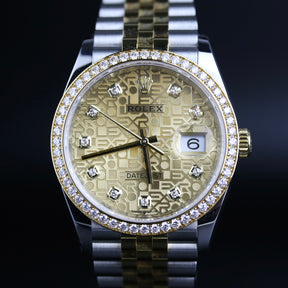 2022 Rolex 126283RBR Datejust 36mm Factory Diamond Dial & Bezel with Box & Papers