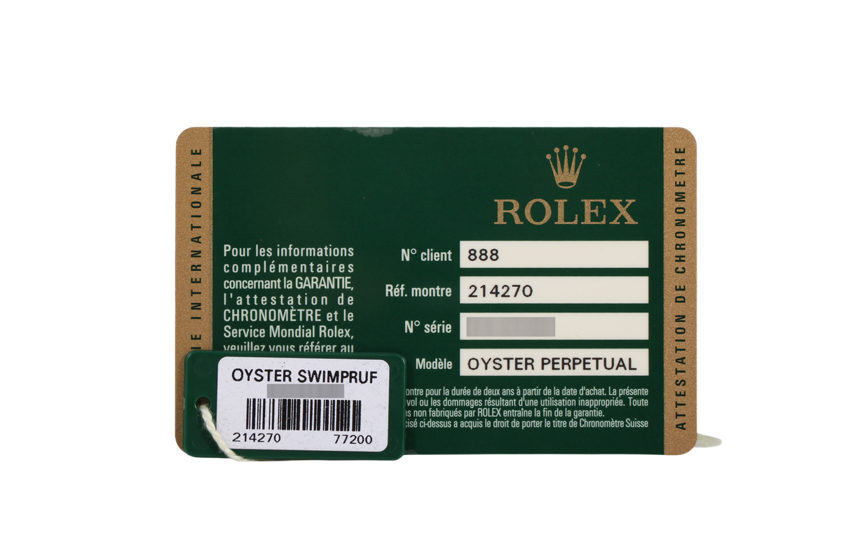 2013 Rolex Explorer 39mm - 214270 (MK-1)