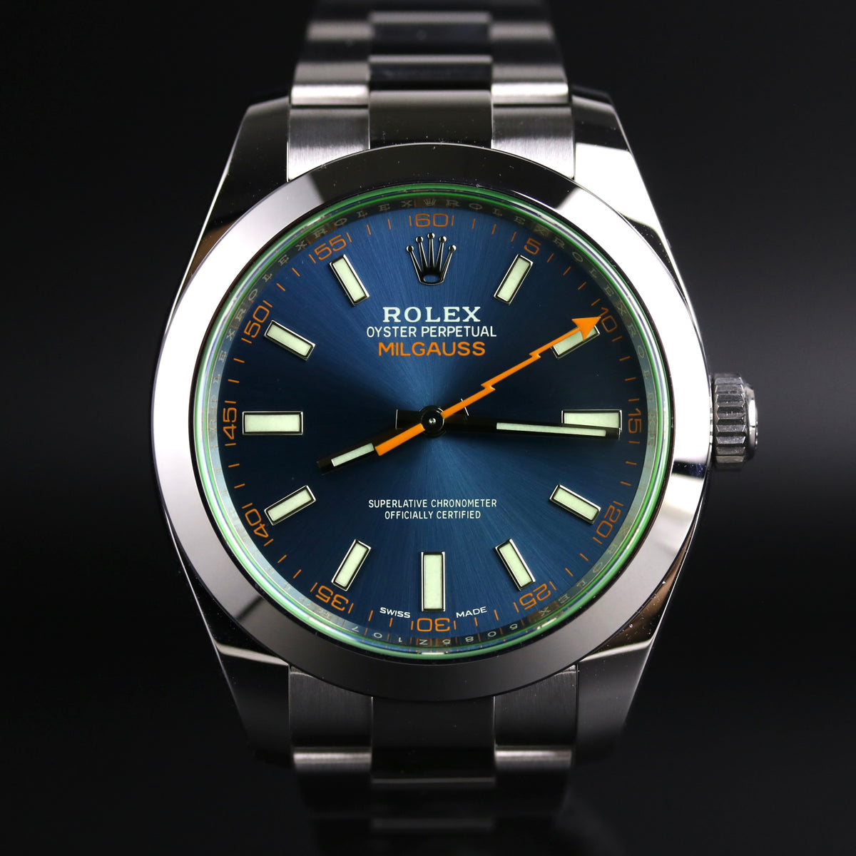 UNWORN 2022 Rolex 116400GV Milgauss Z-Blue with Box & Papers