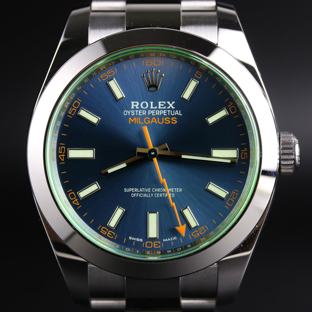 UNWORN 2022 Rolex 116400GV Milgauss Z-Blue with Box & Papers