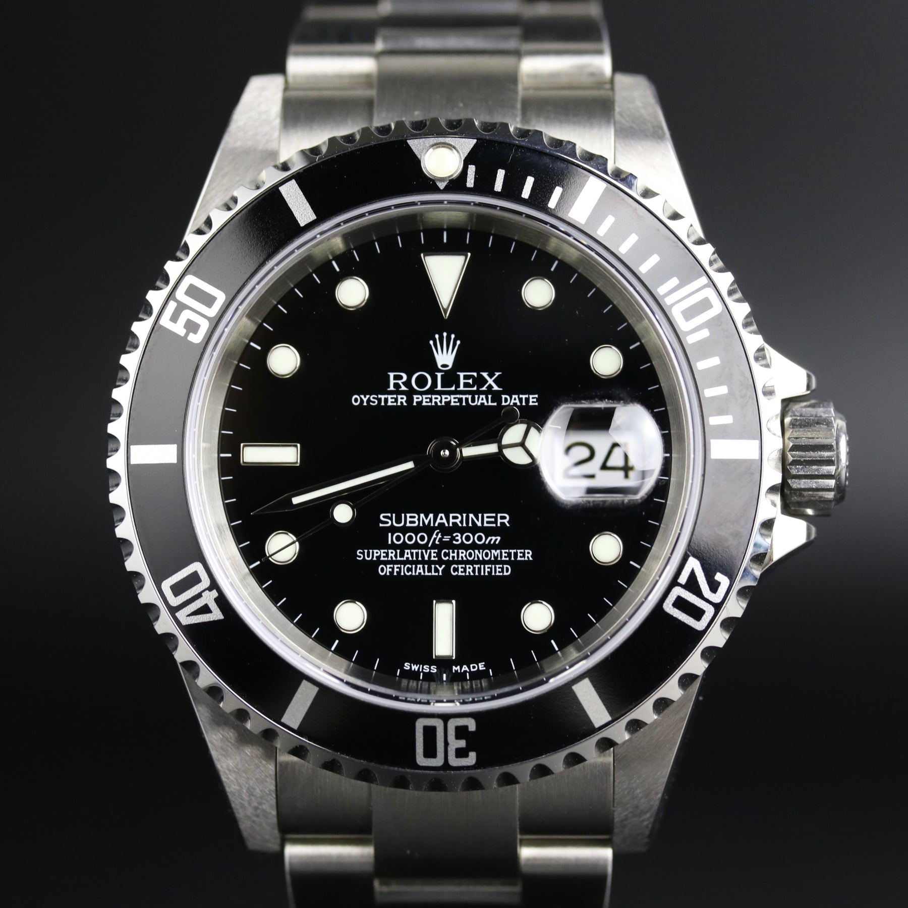 2004 Rolex 16610 Submariner No Holes Case with Case Back Sticker