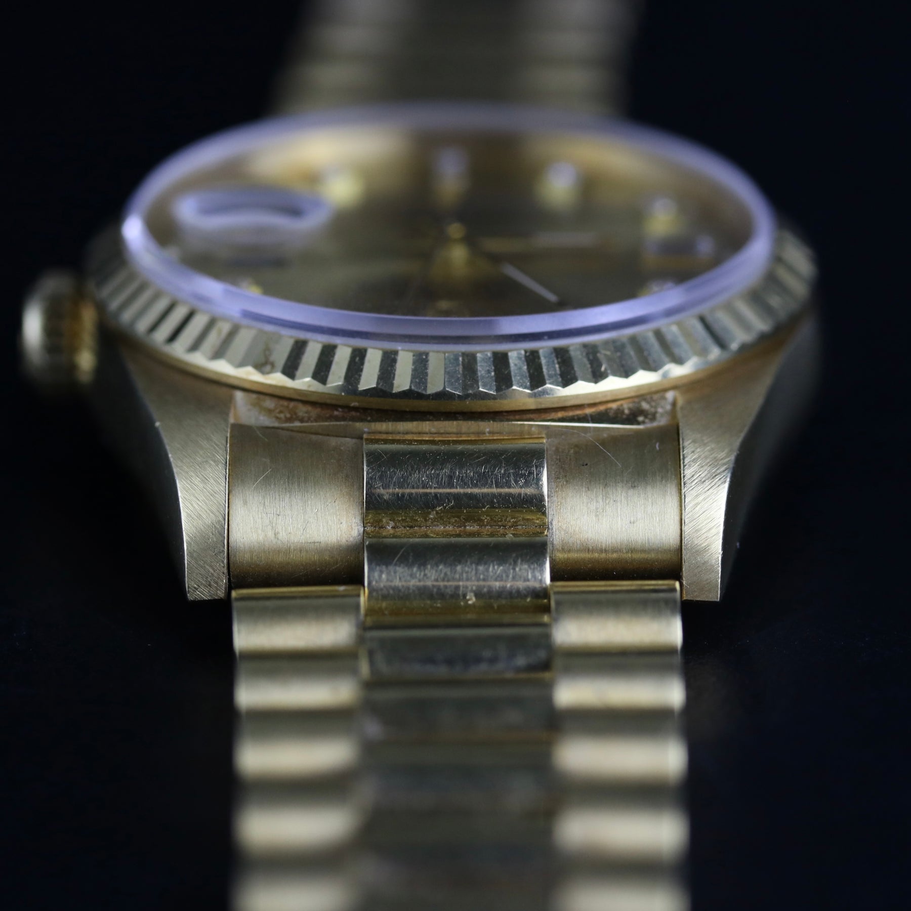 1990 Rolex 18238 Daydate 36mm Factory Diamond Dial