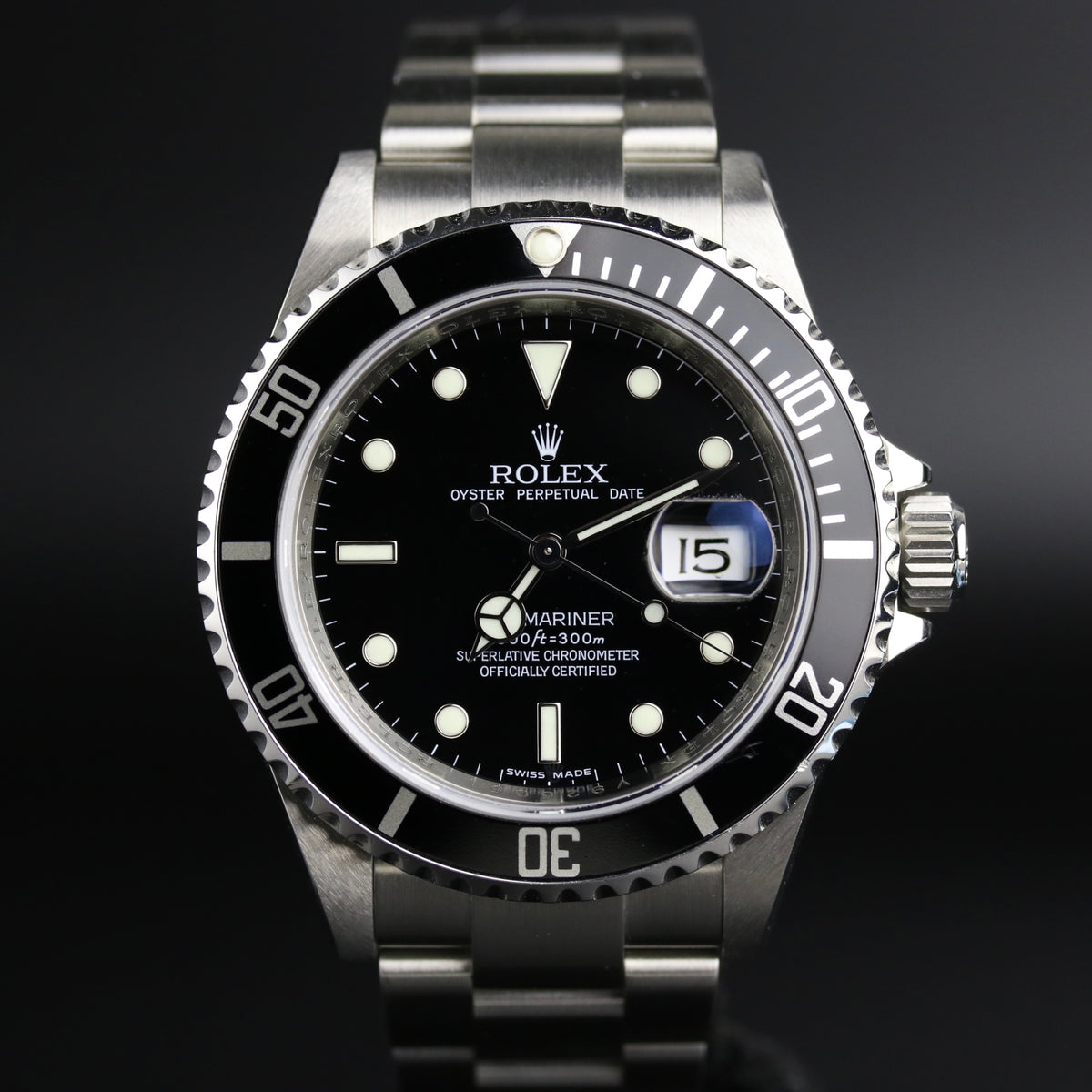2008 Rolex 16610 Submariner Inner Bezel Engraved with Box & Papers