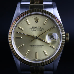 1990 Rolex 16233 Datejust 36mm with Case Back Sticker