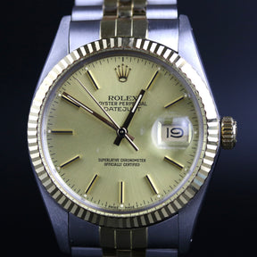 UNPOLISHED 1987 Rolex 16013 Datejust 36mm Case Back Sticker with Box & Papers