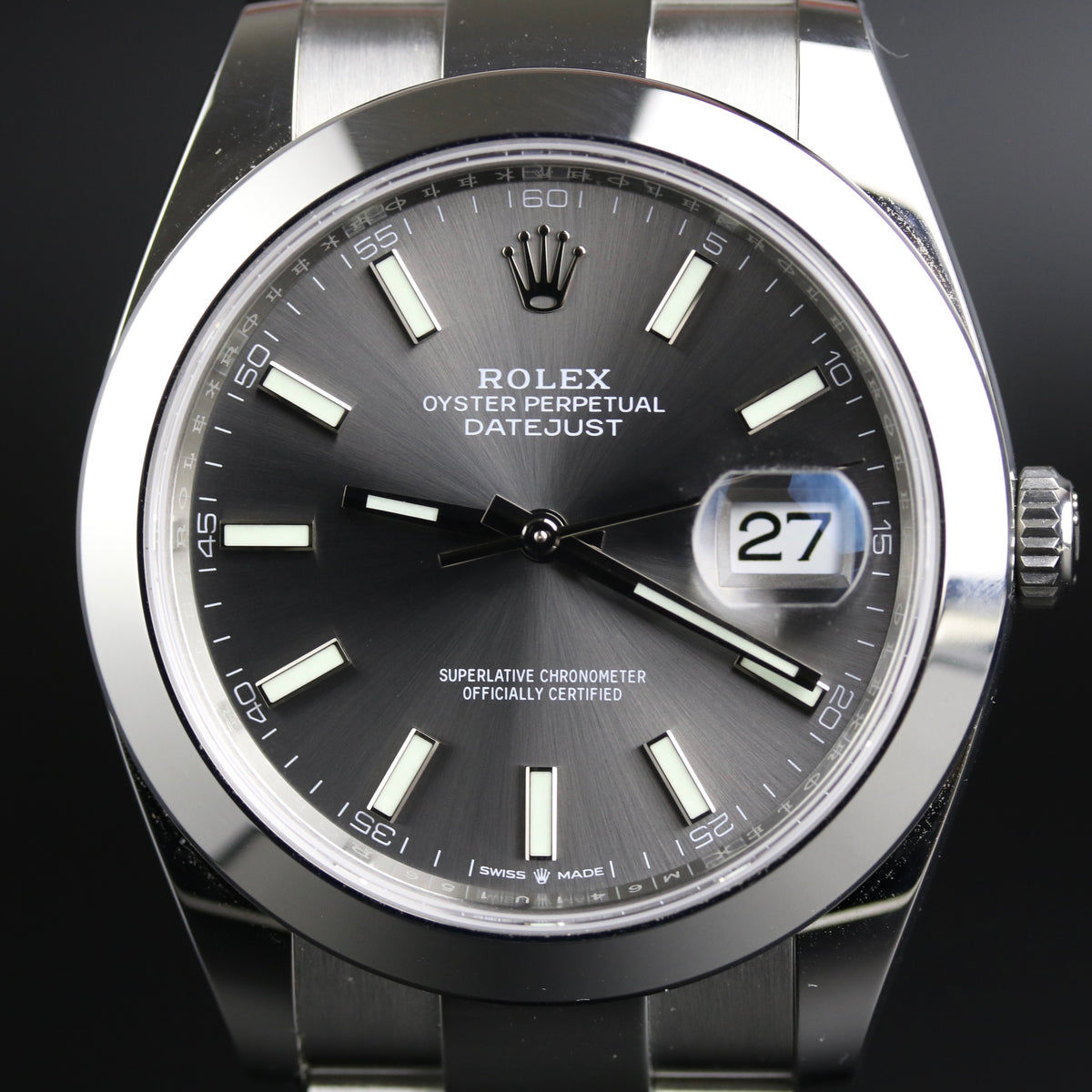 2023 Rolex 126300 Datejust 41mm Rhodium Dial with Box & Papers