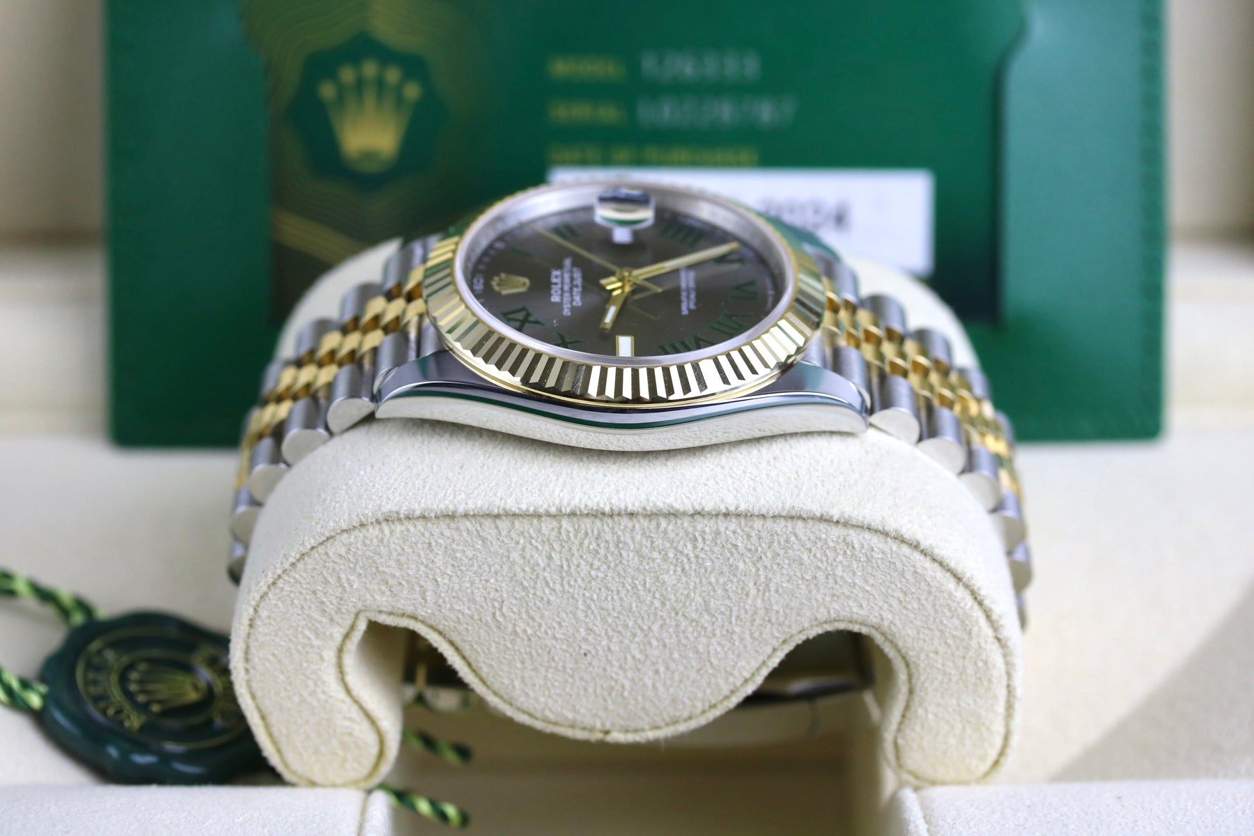 UNWORN 2024 Rolex 126333 Datejust 41mm Wimbledon Dial with Box & Papers