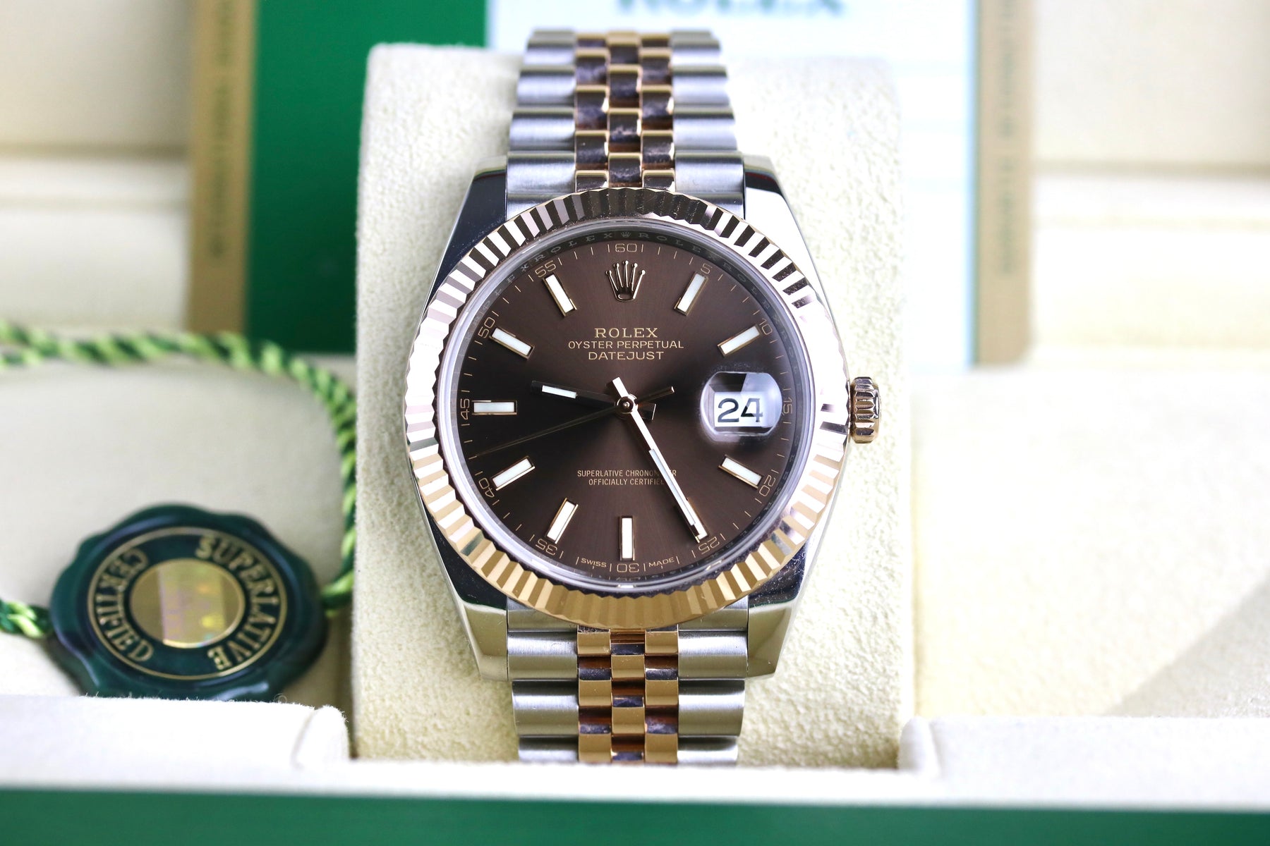 2018 Rolex 126331 Datejust 41mm Chocolate Dial with Box & Papers