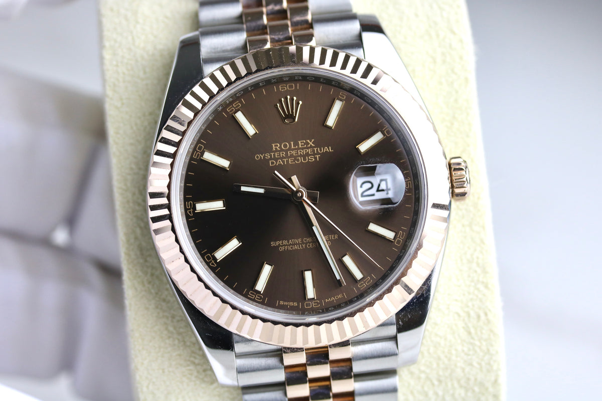 2018 Rolex 126331 Datejust 41mm Chocolate Dial with Box & Papers