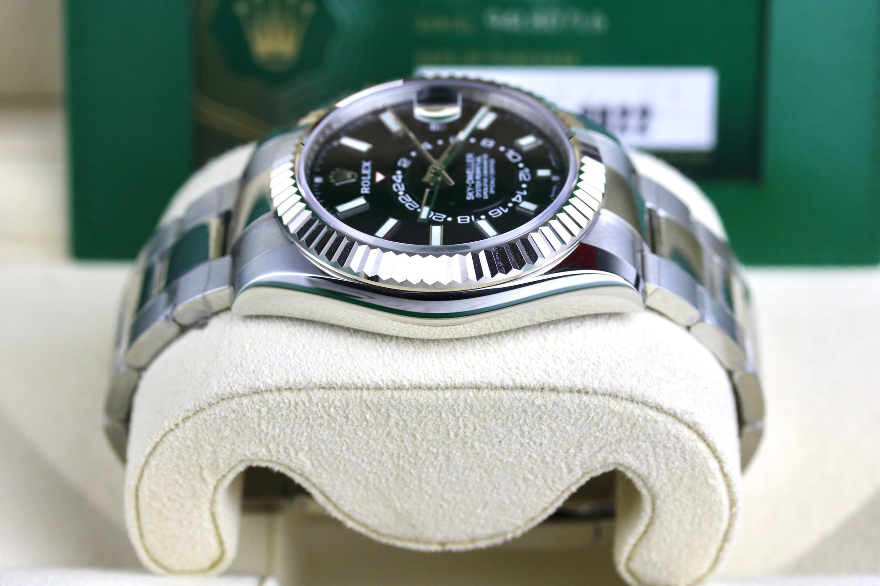 2022 Rolex 326934 Sky-Dweller Black Dial with Box & Papers