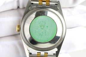 UNPOLISHED 1996 Rolex 16233 Datejust 36mm White Roman Dial Case Back Sticker with Box & Papers