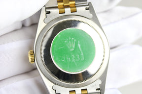 UNPOLISHED 1996 Rolex 16233 Datejust 36mm White Roman Dial Case Back Sticker with Box & Papers