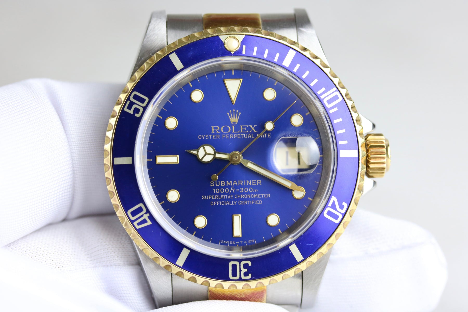 1993 Rolex 16613 Submariner Blue Stainless Steel & 18K Yellow Gold with Box & Papers