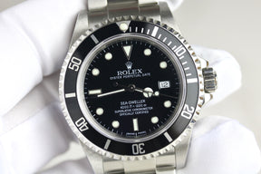 MINT 1999 Rolex 16600 Sea-Dweller Holes Case with Box & Papers