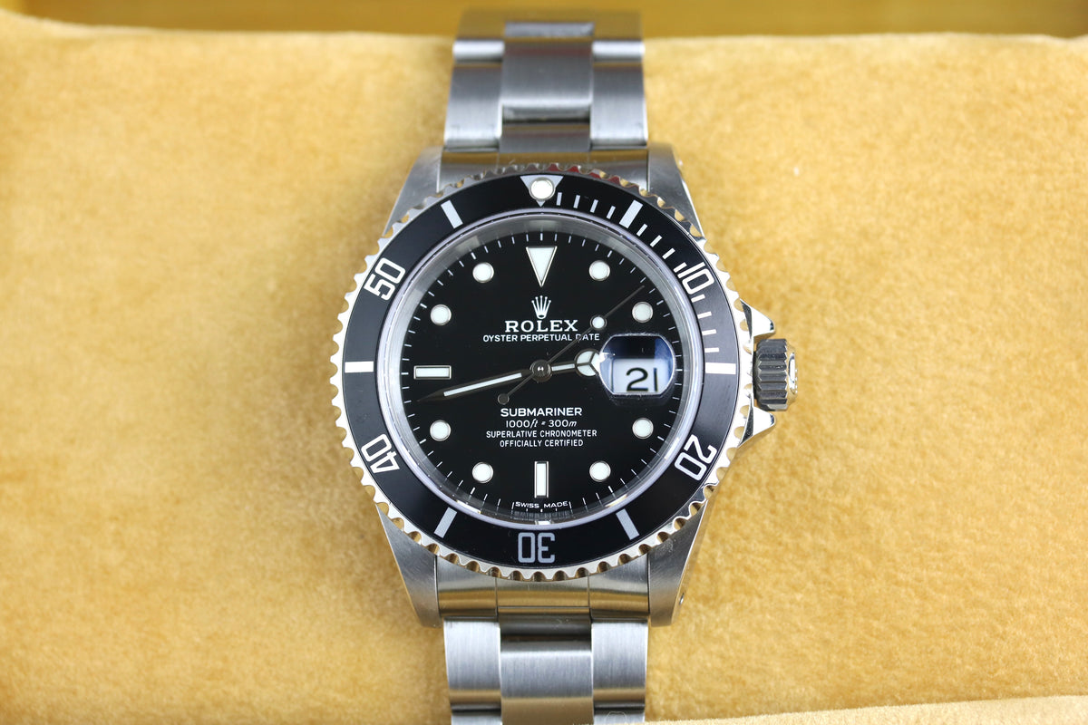 1993 Rolex 16610 Submariner Service Dial, Hands with RSC(2022) & Box