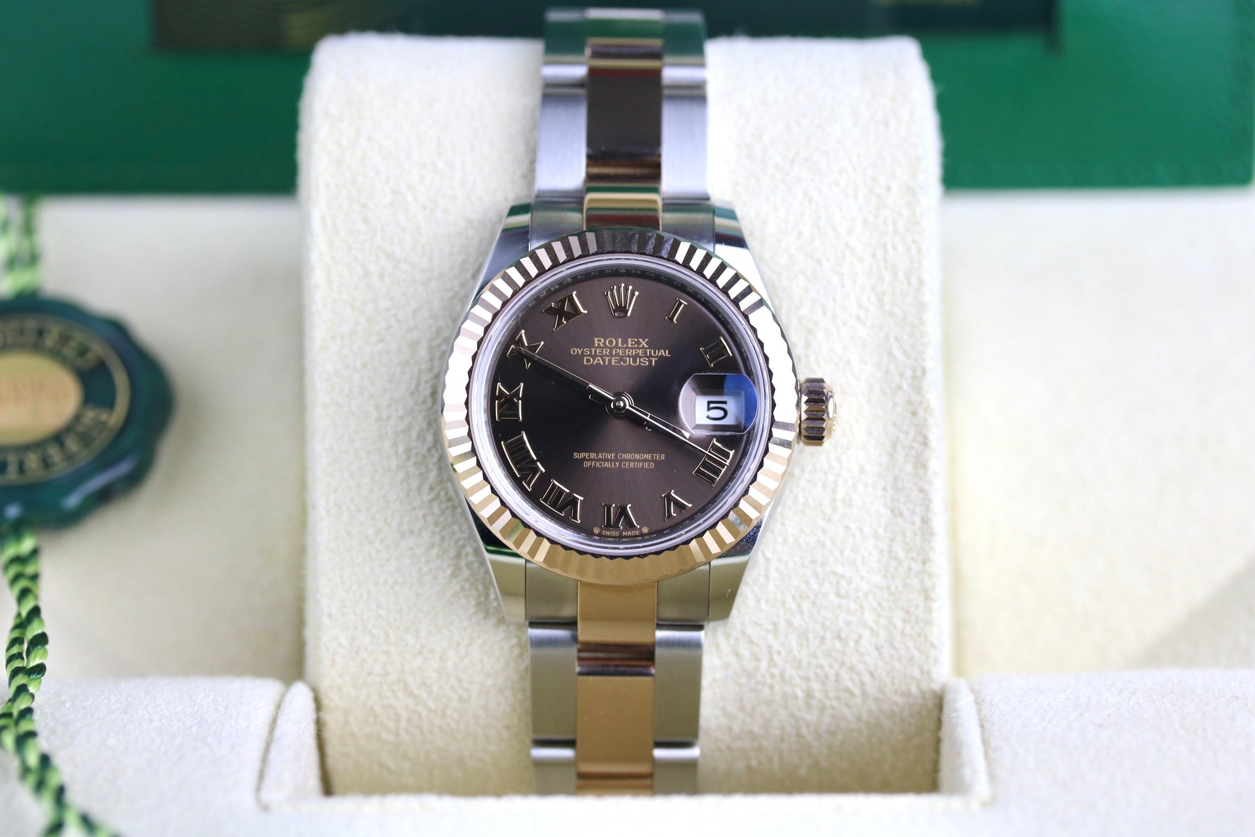 UNWORN 2024 ROLEX 279171 Datejust 28mm Chocolate Roman with Box & Papers