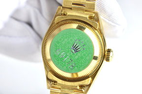 MINT 1989 Rolex 69178 Datejust 26mm 18K Yellow Gold Factory Diamond Dial with Box & Papers