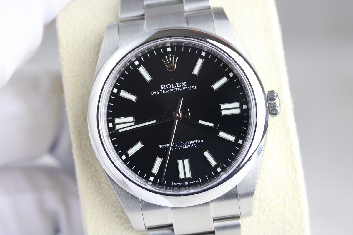 UNWORN 2024 ROLEX 124300 Oyster Perpetual 41mm Black Dial with Box & Papers