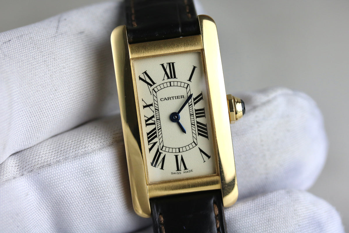 2010 Cartier W2607456 Tank Americaine 19mm Rose Gold with Papers