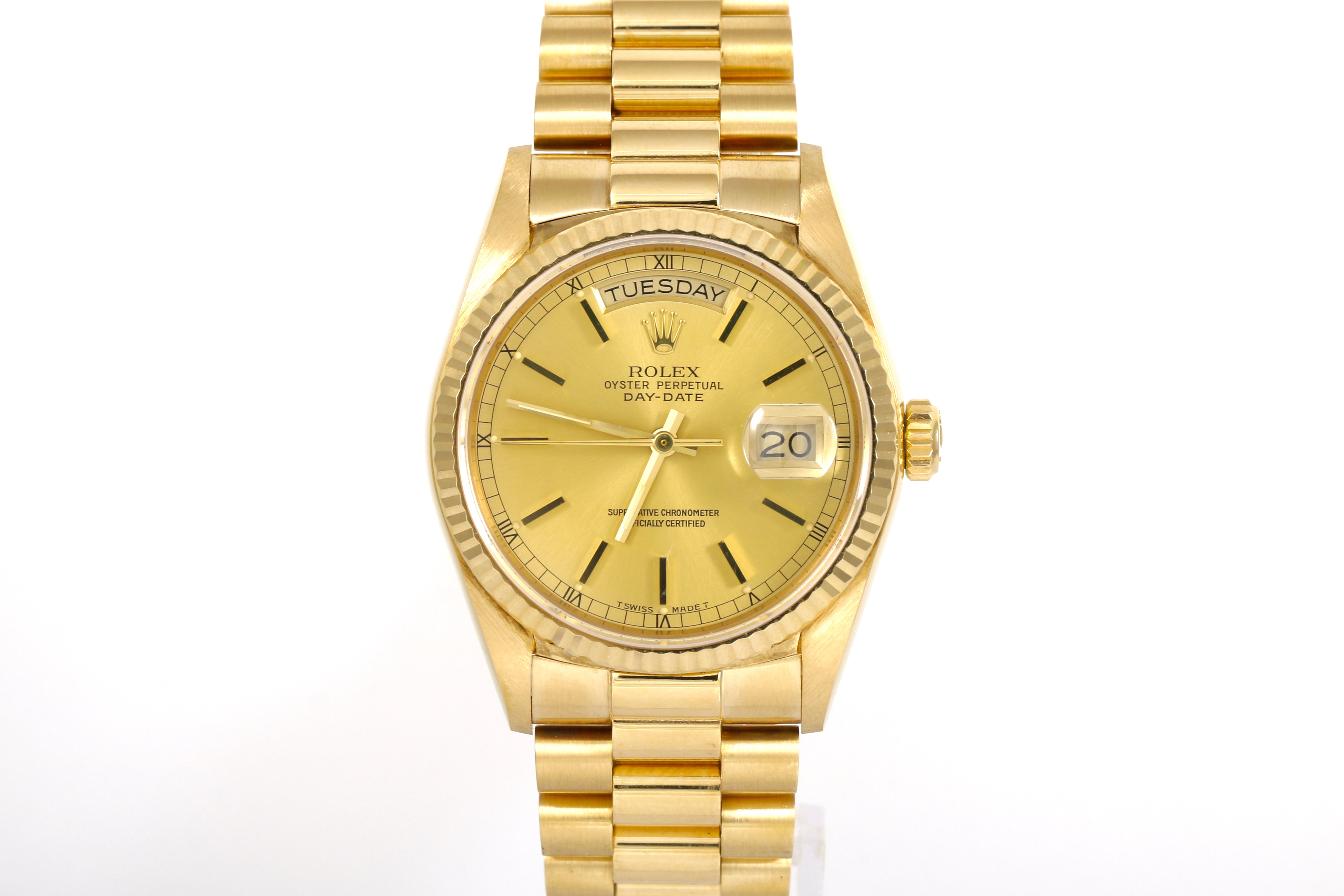 1985 Rolex Day-Date 36mm - 18038 (Champagne)