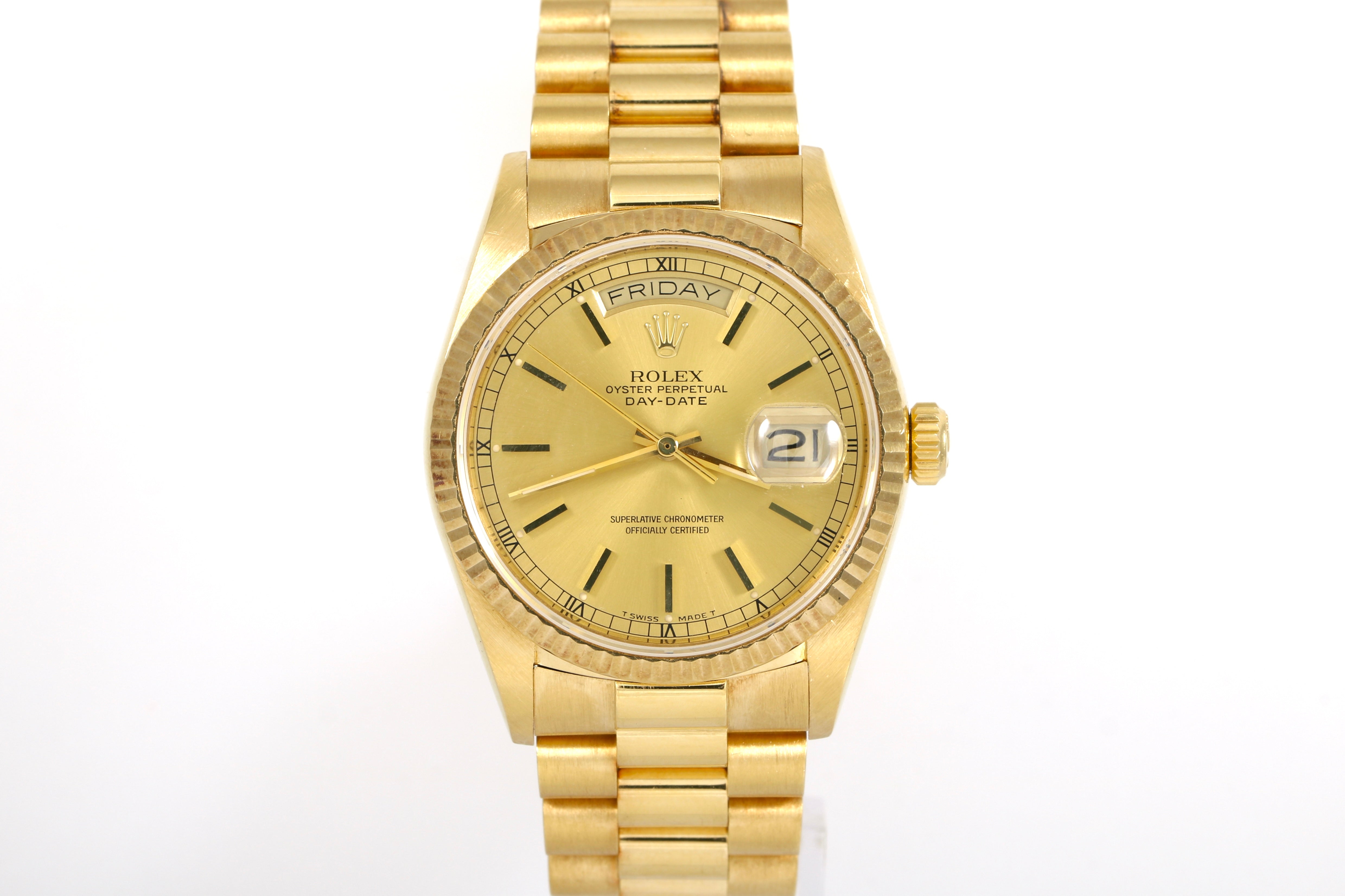 1987 Rolex Day-Date 36mm - 18038 (Champagne)