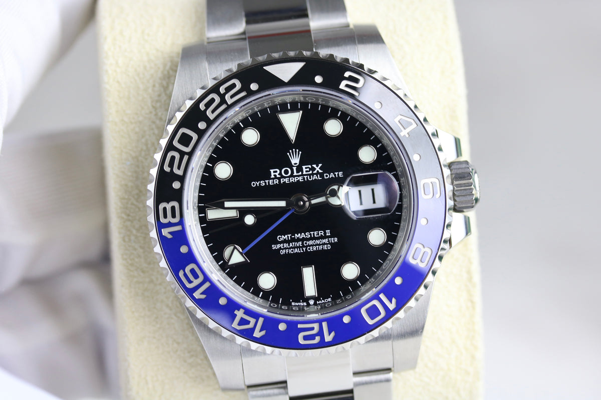 2022 ROLEX 126710BLNR GMT MASTER II Batman with Box & Papers