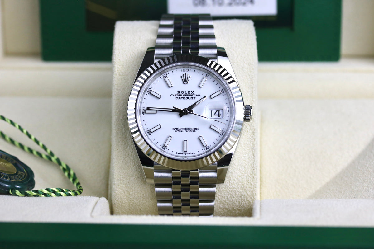 UNWORN 2024 ROLEX 126334 Datejust 41mm White Dial with Box & Papers