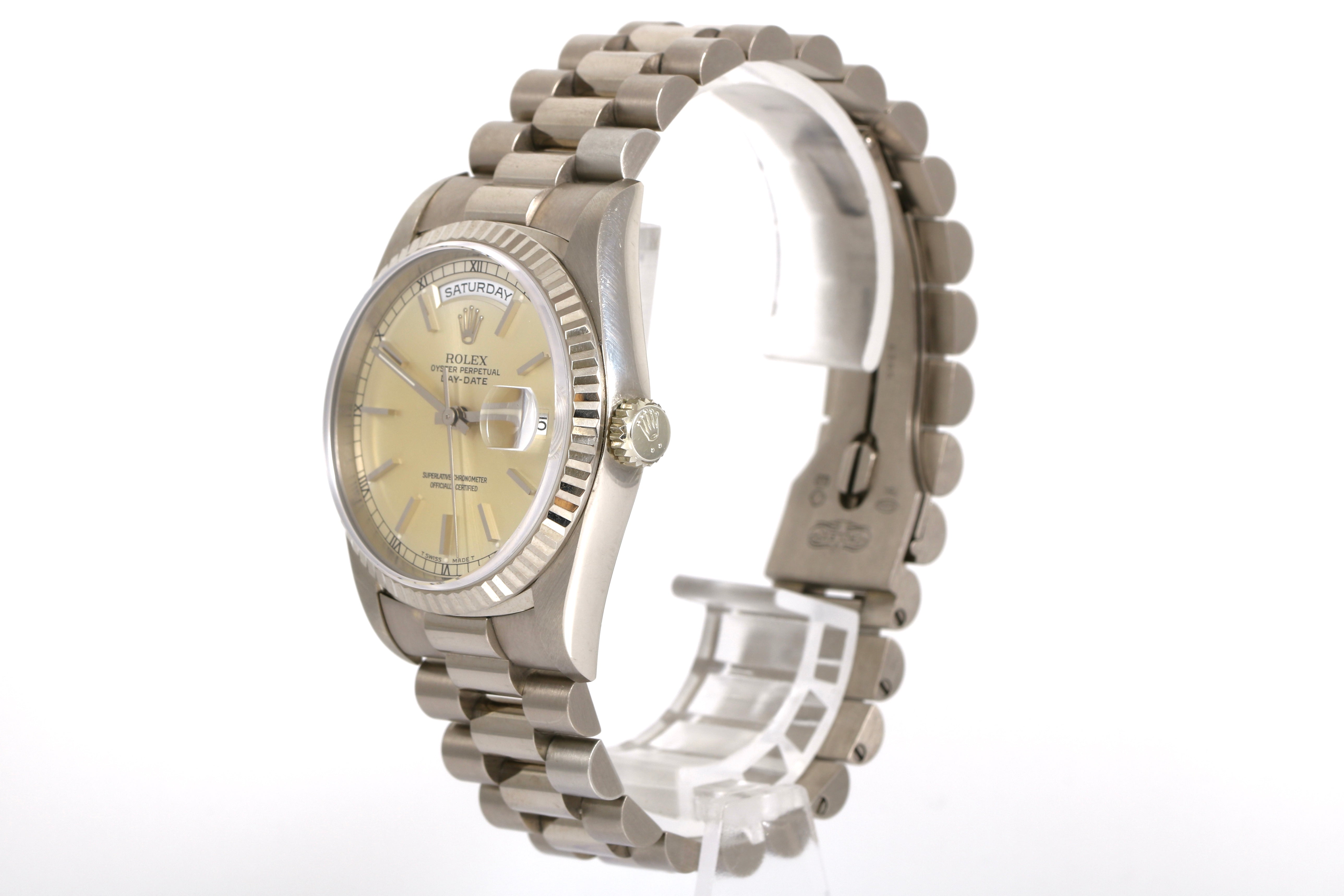 UNPOLISHED 1995 Rolex Day-Date 36mm - 18239 (Silver)