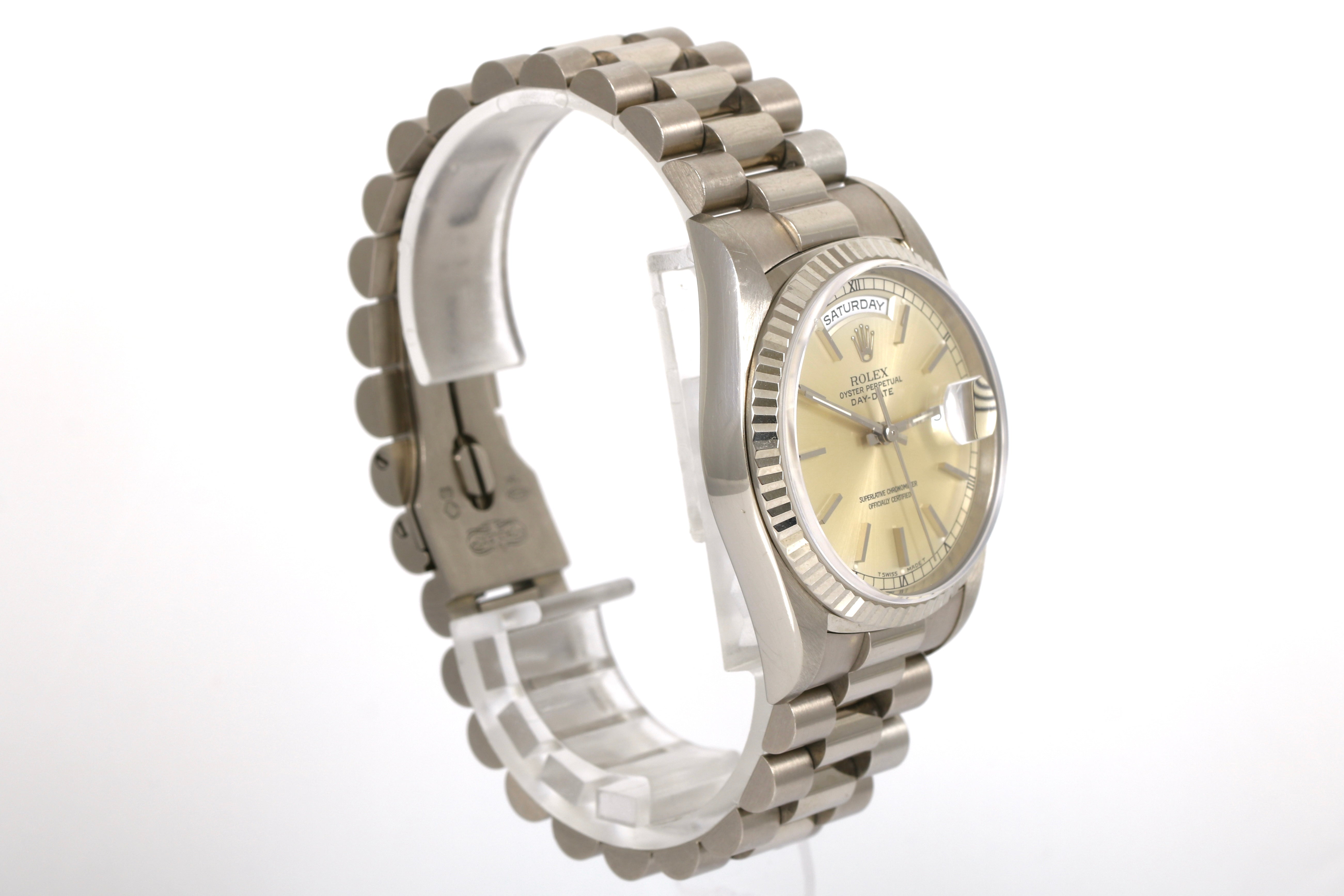 UNPOLISHED 1995 Rolex Day-Date 36mm - 18239 (Silver)