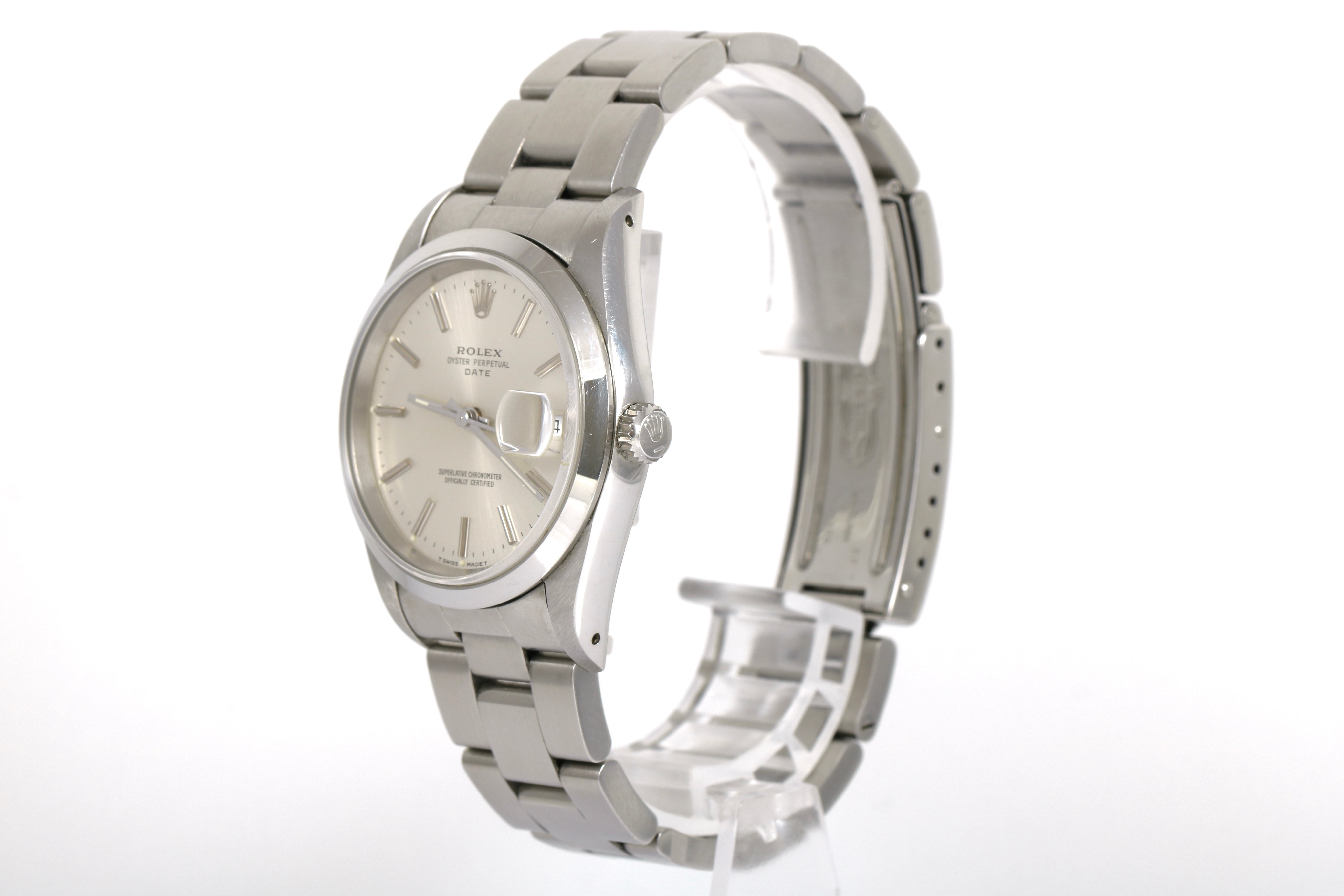 1990 Rolex Oyster Perpetual Date 34mm - 15200 (Silver)