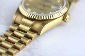 1991 Rolex 68278 Datejust 31mm Factory Diamond Dial with Papers