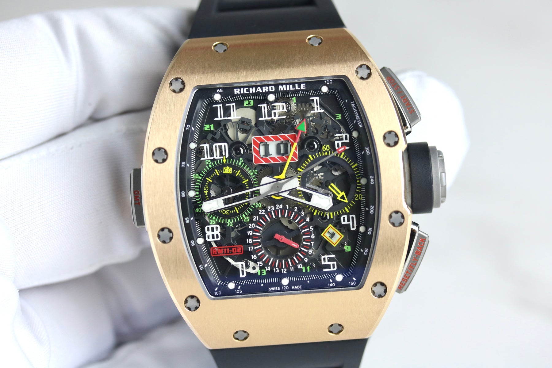 2019 Richard Mille RM11-02 Flyback Chronograph Rose Gold & Titanium Box & Papers