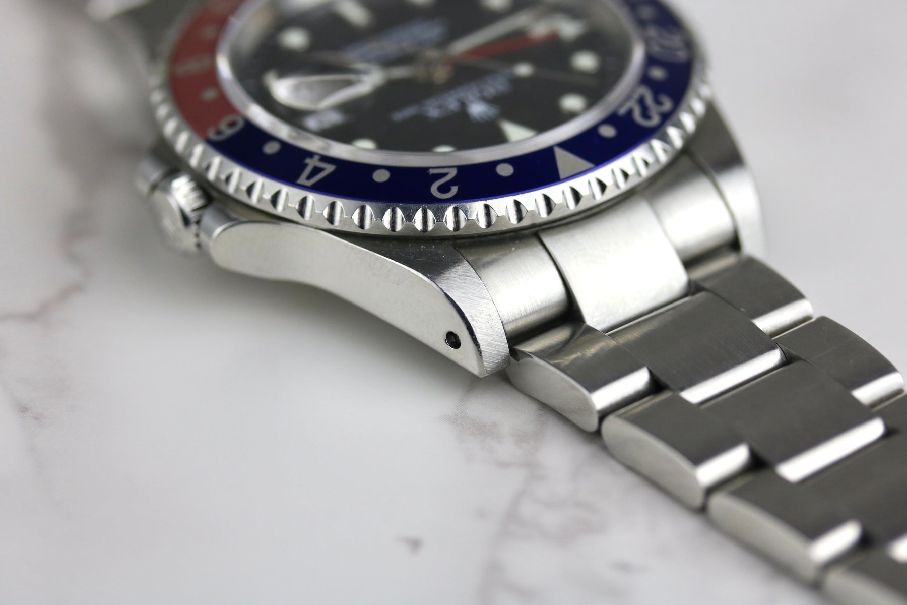 2002 Rolex 16710 GMT-MASTER II Pepsi with Box & Papers